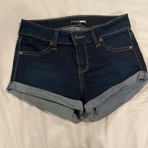 Fashion Nova juicy cuffed booty shorts - Dark denim